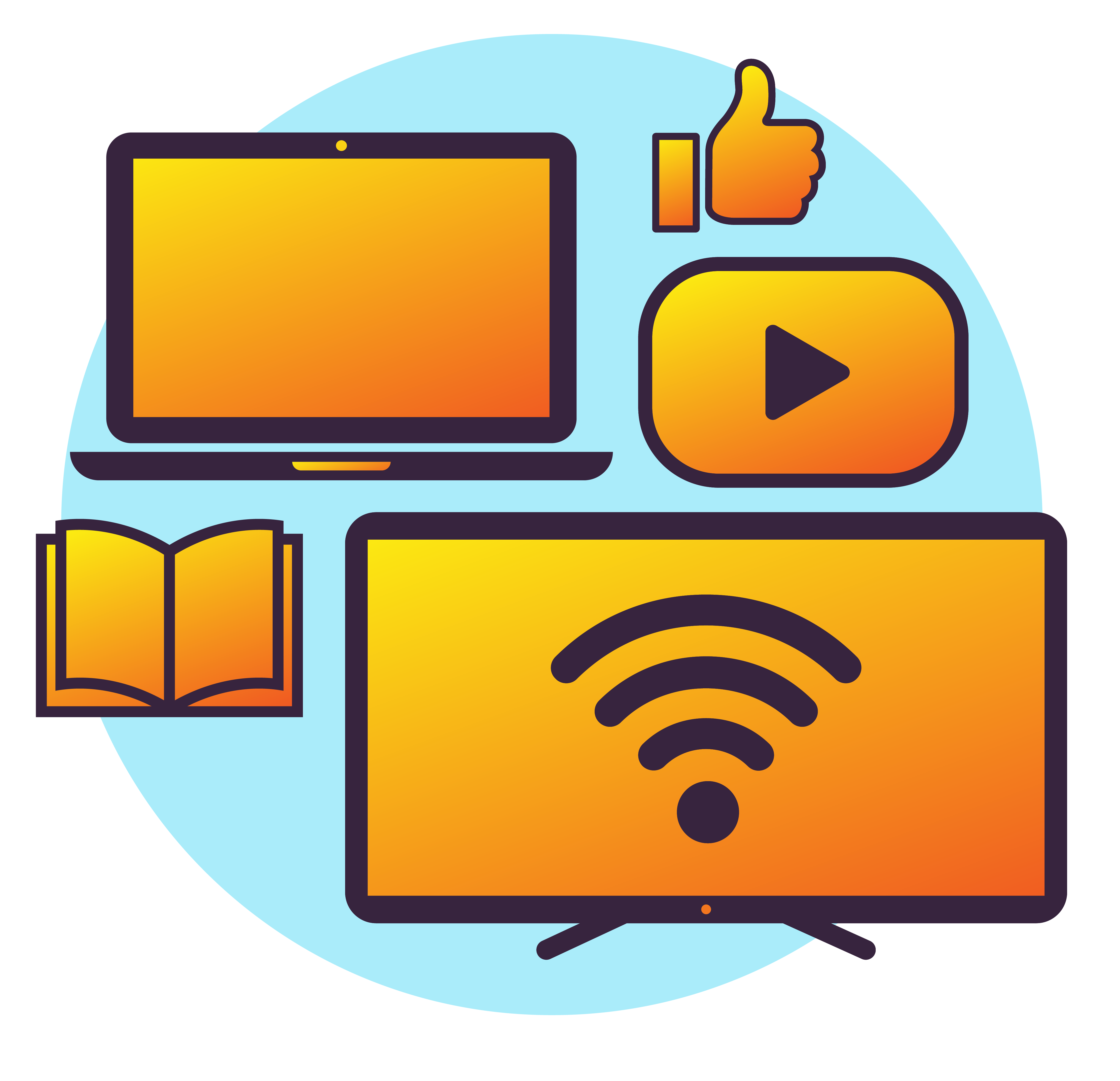 Media platform icons