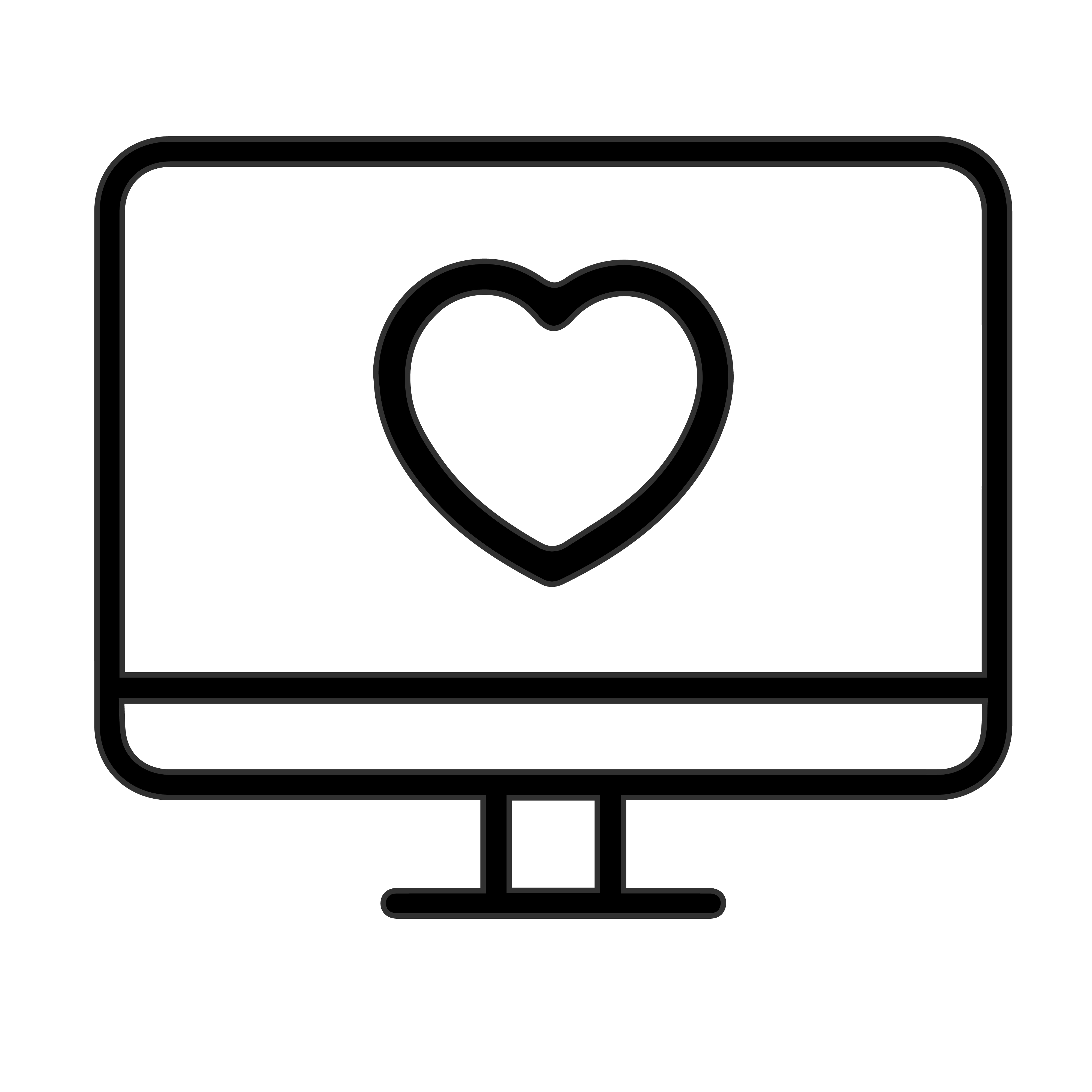image of heart on computer representing brand love