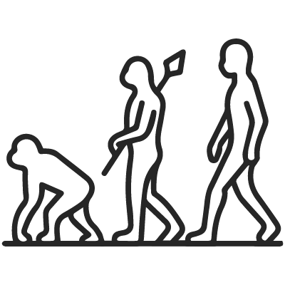 Image of icon displaying evolution.