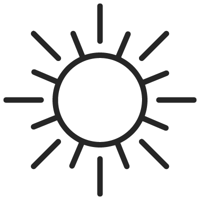 Image of sun icon.