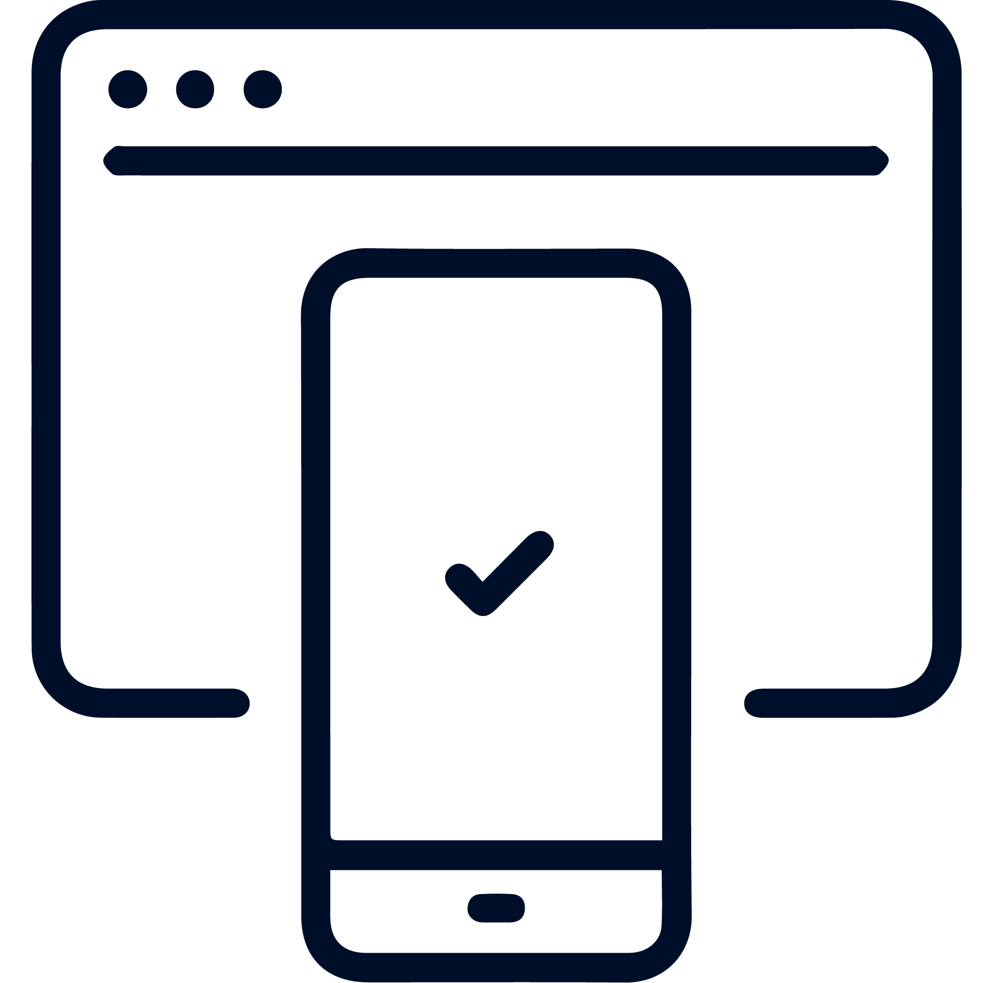Icon image of a smartphone and tablet.