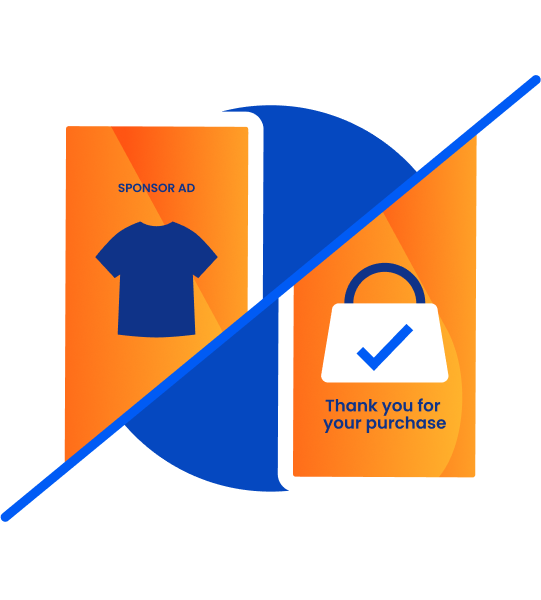 Outcomes lift illustration showing the relation of ad exposure to purchase