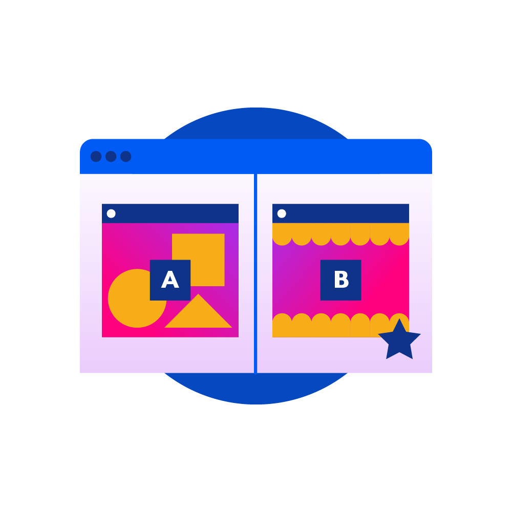 Ad testing a/b test icon