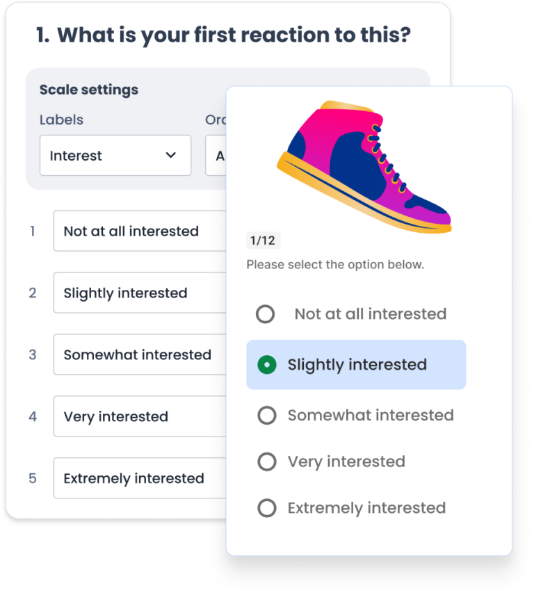 Concept testing product question example