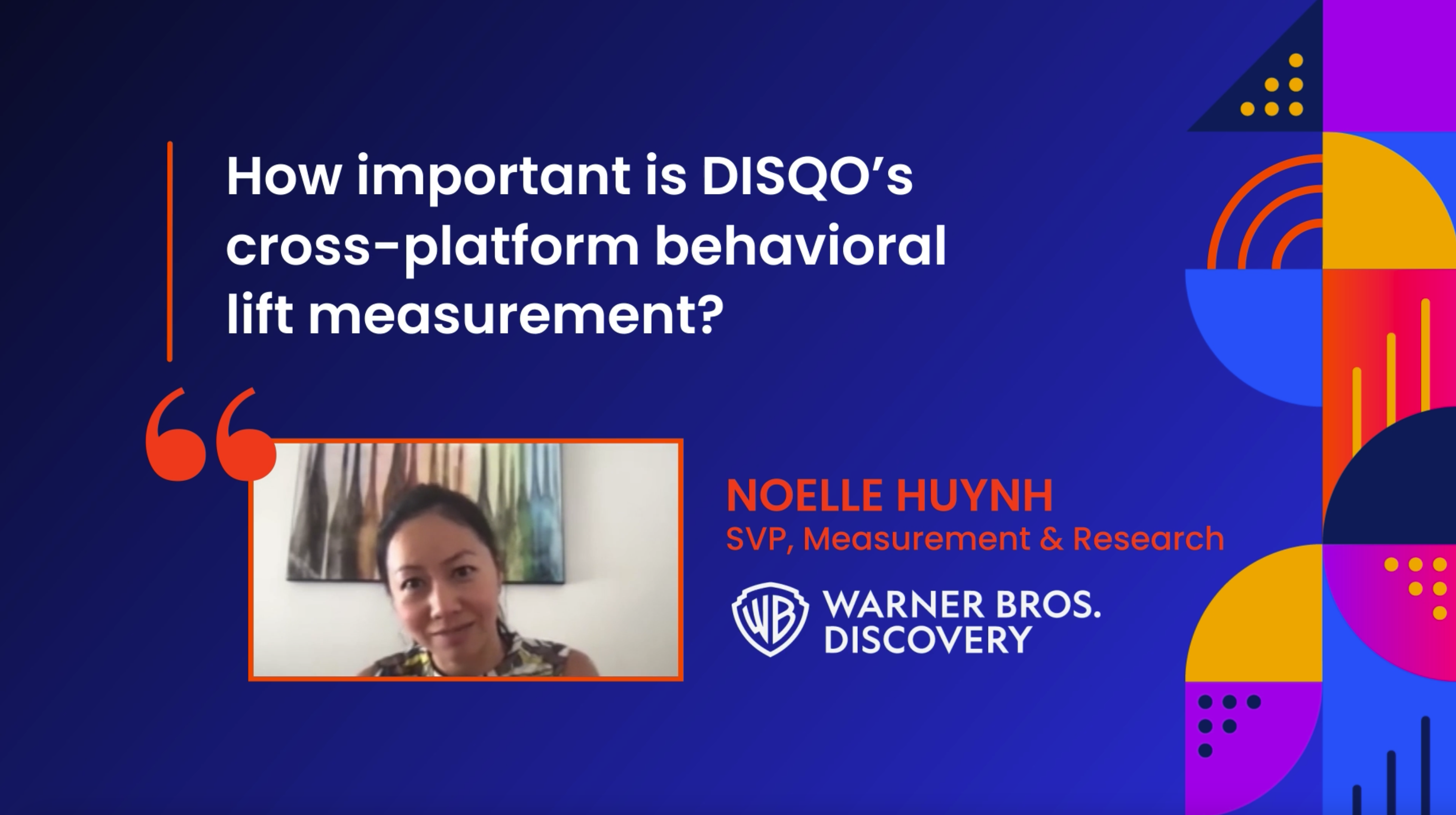 Image of a still from the client video with Warner Bros. Discovery about cross-platform behavioral measurement.