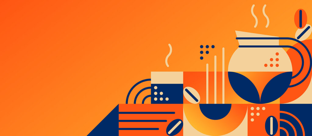 Graphical illustration of a a coffee cup for the OTT/CTV case study.