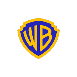 Warner brothers media company logo.